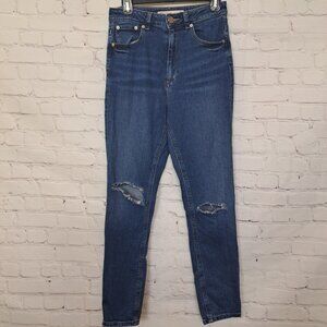 Asos Distressed High Rise Skinny Jeans Size 28